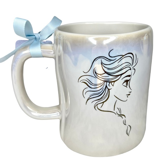❌SOLD❌ Rae Dunn NWT LET IT GO Elsa Disney Frozen Iridescent 2 Sided Coffee Mug - Picture 5 of 17